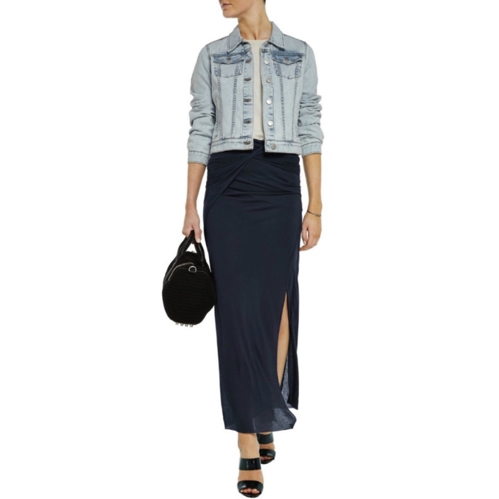 Helmet Lang Long Jersey Skirt